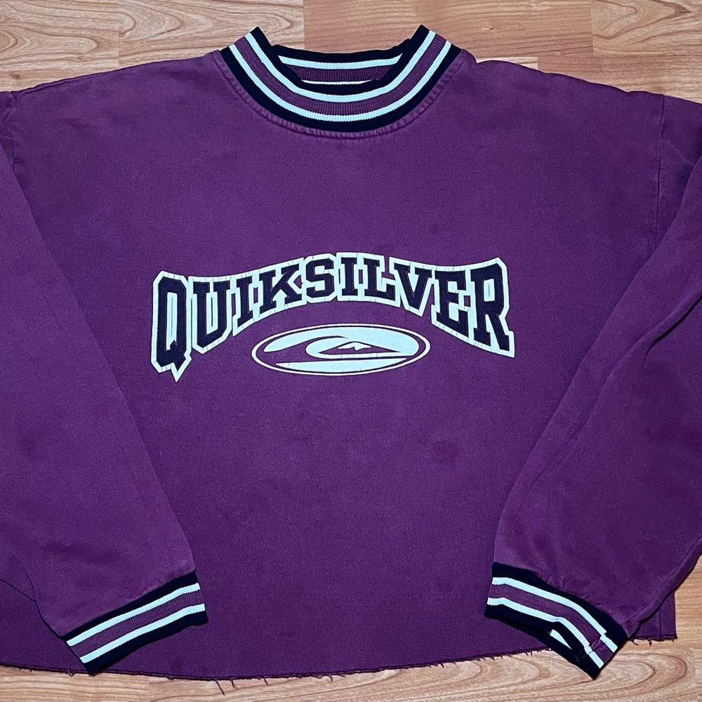 Vintage Quiksilver Sweatshirt Crewneck Y2K , 90s, Size Small Cropped